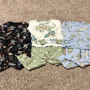 Kids Dinosaur and Space Pajama Set